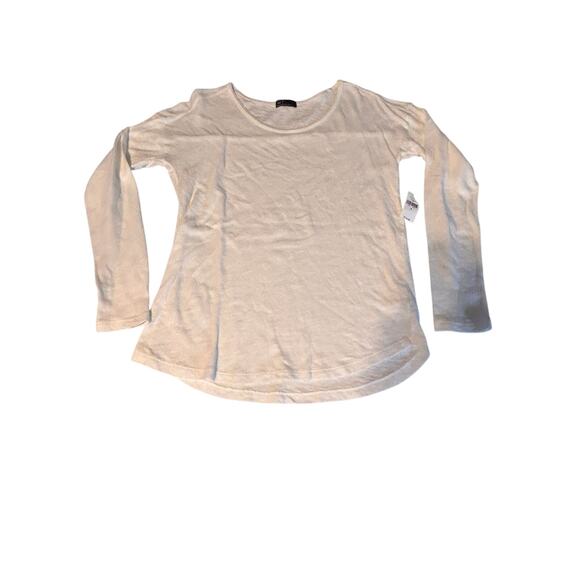 GAP Soft White Long Sleeve Crewneck Tee – Size Small – NWT - Picture 1 of 6